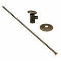 Jones Stephens Antique Pewter 3/8 in. x 20 in. Closet Supply and 3/8 in. x 5/8 in. Angle Stop Kit S1037AP